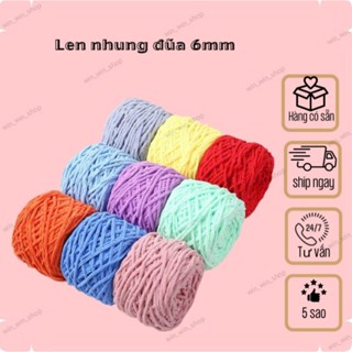 Len nhung đũa size 6-7mm phụ kiện thủ công handmade (50gram/cuộn)