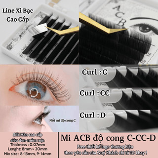  Mi Khay ACB Độ Cong C-CC-D \ Dày 0.07  \ Không Mi Con Bắt Keo Tốt Lông mi nhân tạo Thúy Hà 