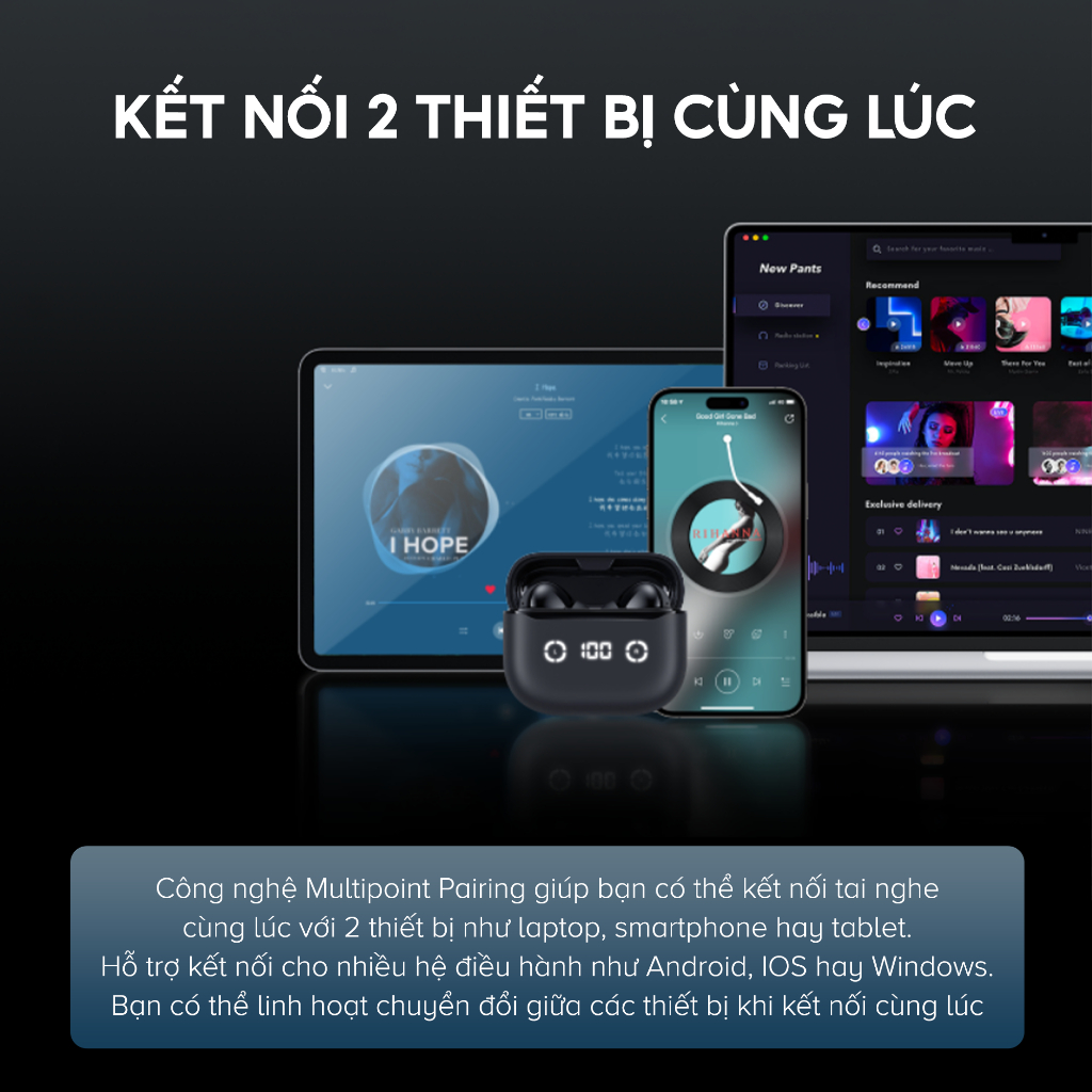 Tai Nghe TWS HAVIT LIFE NC01T, BT 5.4, 4 Mic ENC + ANC, Độ Trễ 55ms, Có App Kết Nối - Hàng Chính Hãng | BigBuy360 - bigbuy360.vn