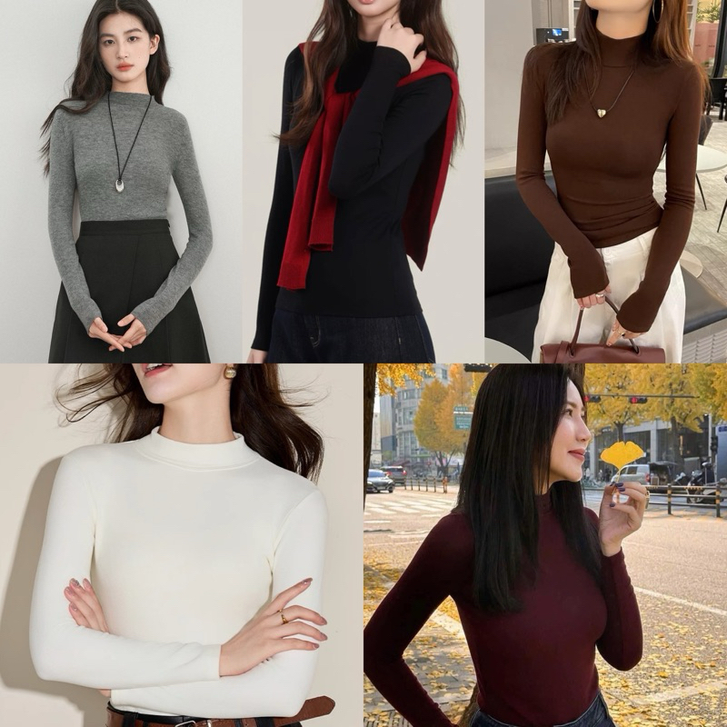 [LÓT LÔNG] Áo cổ 3p dài tay giữ nhiệt chất zip giữ ấm tốt Justdun A26 | BigBuy360 - bigbuy360.vn