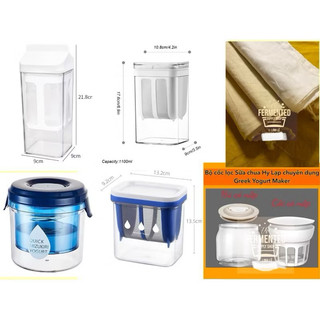  Greek Yogurt Maker Dụng Cụ làm sữa chua hy lạp các loại ,dụng cụ lọc sữa chua kefir nấm men sữa chua 
