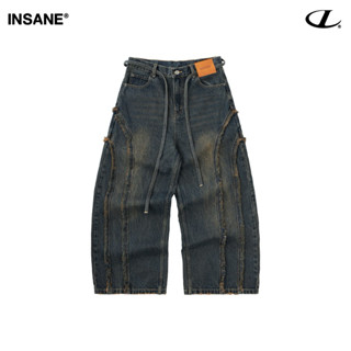 INSANE Quần Dài Jeans Unisex Chất Liệu Demin | SEA WASH BAGGY J EANS