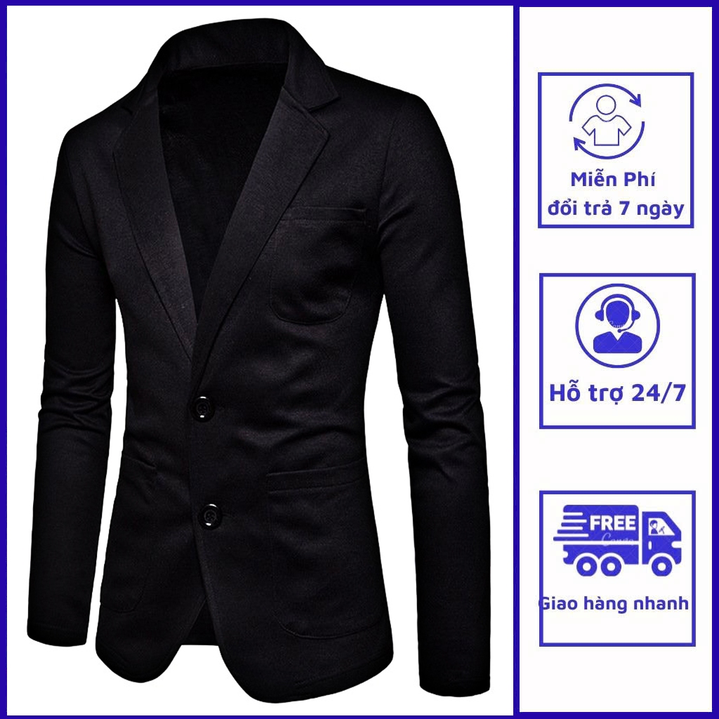 Áo Khoác Blazer Nam Hàn Quốc, Áo Vest nam Blazer chất linen bột cao cấp