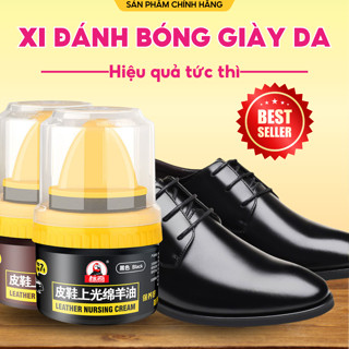 Xi Đánh Giày Da NURSING SHOE 50G Cao Cấp, Xi Kem Dưỡng Da Làm Bóng Nhanh Đồ Da Tặng Kèm Mút