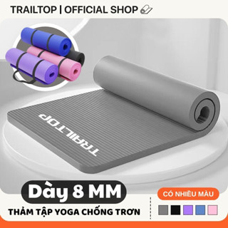 Thảm Yoga, Tập Gym 8mm Cao Cấp Tặng Kèm Túi Đựng Traitop, Du Lịch Tiện Lợi