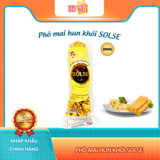 Phô mai dây xông khói Solse 200g, phô mai xé sợi ăn chay được - Phomai hun khói xé sợi ăn vặt Nga snack