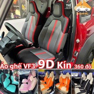 Áo ghế VF3 hàng 9D may theo xe cao cấp , kín full 360 độ cả 2 hàng ghế