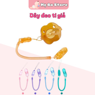 Dây Đeo Ti Giả, Gặm Nướu Cho Bé Bằng Nhựa PP Dây Lò Xo Siêu Nhẹ Chống Rơi An Toàn