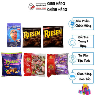Kẹo Socola Riesen Storck Đức 231/377g - Socola Hạnh Nhân Nga Kpokaht 500g/ Opexobuyu 400g - Step Cten Đỏ/ Tím 500g