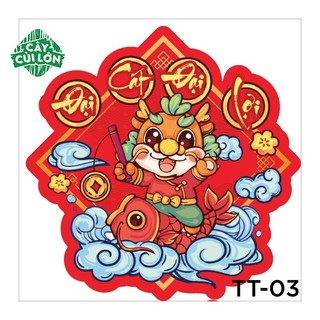 SET 10 TẤM TEM TẾT 8.5X8.5CM