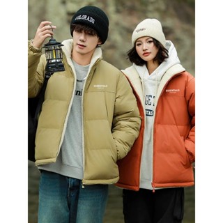 Áo khoác unisex lót lông cừu 3 LỚP SIÊU ẤM Nam nữ đều mặc được, phao trần bông siêu dày, không bị xô bông