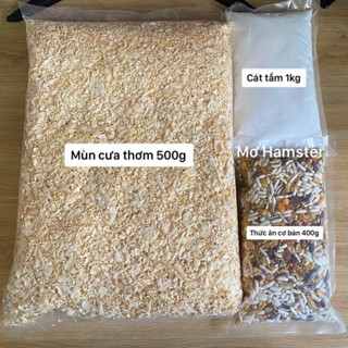 COMBO TIẾT KIỆM nuôi Hamster gồm 3 món: thức ăn cơ bản, cát tắm, mùn cưa thơm