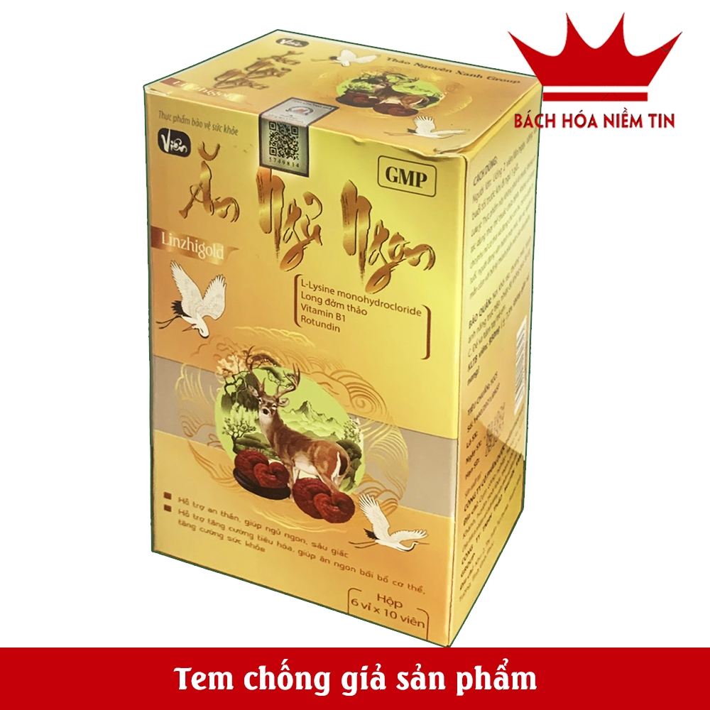 Viên uống  Ăn ngủ ngon LinhZi - tăng cường sức khỏe, bồi bổ cơ thể với thành phần nhung hươu, linh chi - Hộp 60v
