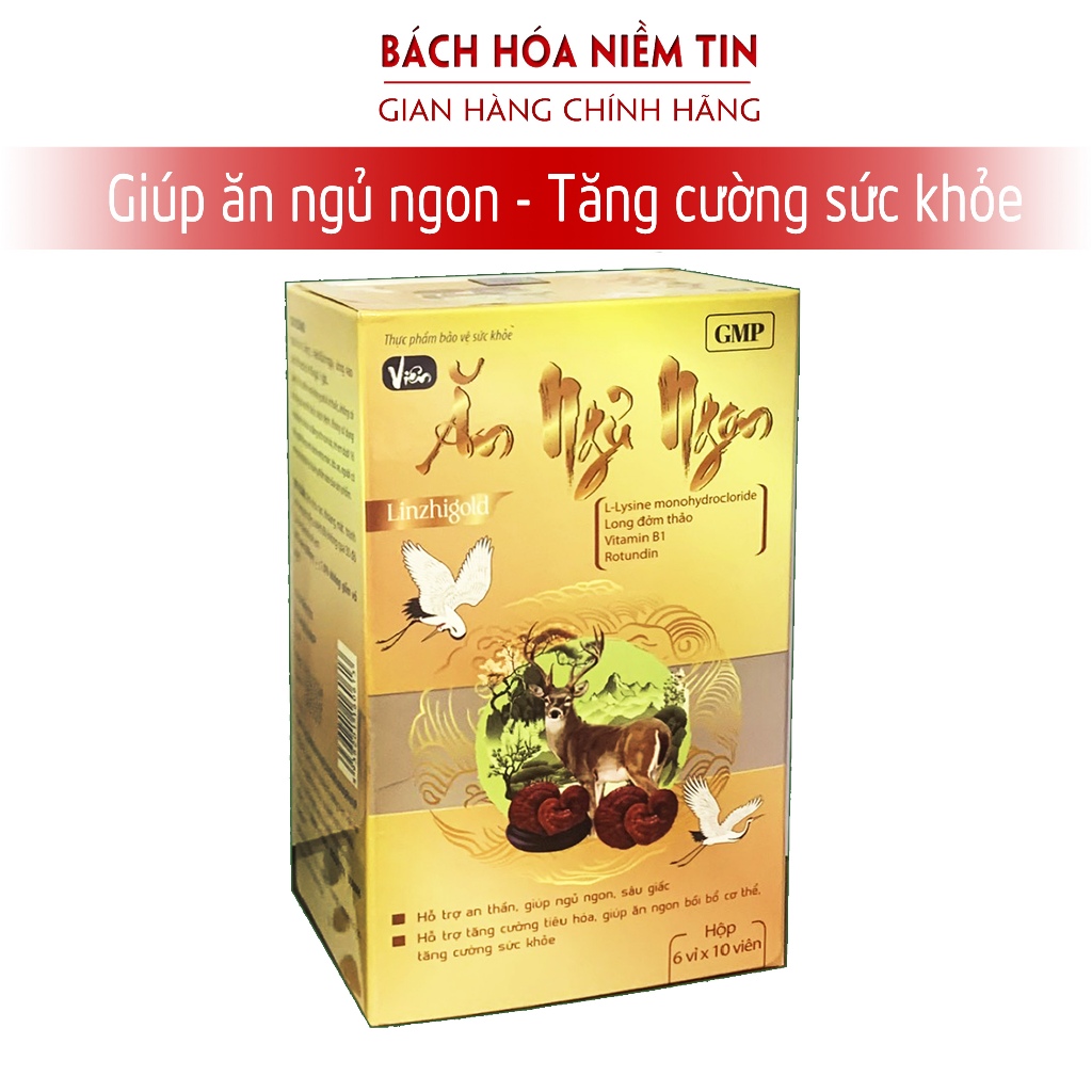 Viên uống  Ăn ngủ ngon LinhZi - tăng cường sức khỏe, bồi bổ cơ thể với thành phần nhung hươu, linh chi - Hộp 60v