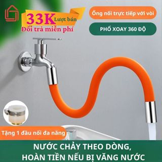 Ống nối vòi nước linh hoạt xoay 360 theo mọi hướng, vòi nước dài 20/30/50cm tặng kèm nối đa năng