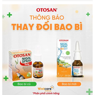 OTOSAN Nasal Spray Baby – Xịt thông mũi, giảm nghẹt mũi, viêm mũi cho trẻ Chai 20ml