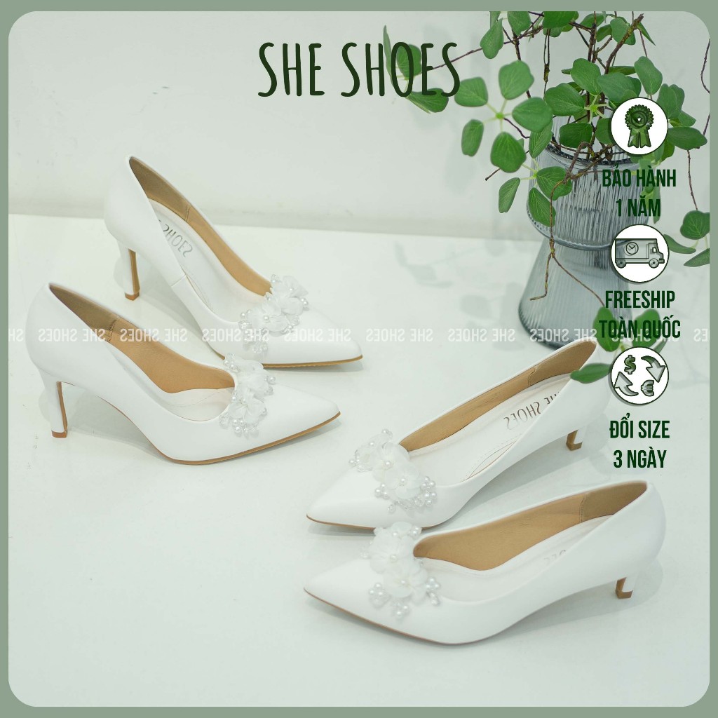 GIÀY CƯỚI KẾT CHÙM HOA HANDMADE - NEW ARIVAL - GC05013