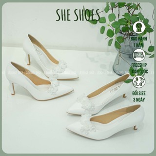 GIÀY CƯỚI KẾT CHÙM HOA HANDMADE - NEW ARIVAL - GC05013