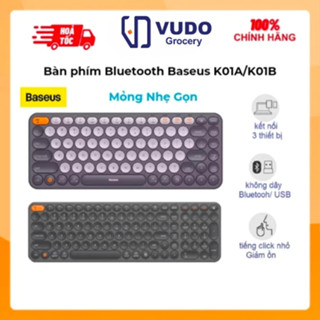Bàn Phím Bluetooth Baseus K01A/K01B Fullsize Tri-Mode Gõ Êm Không Ồn Usb 2.4Hz