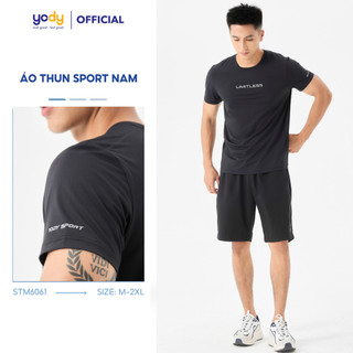 Áo phông nam YODY áo thun thể thao nam cổ tròn thấm hút mồ hôi - STM6061