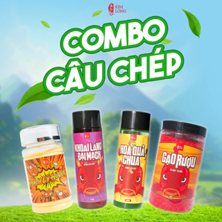 Combo 4 Chai Hương Liệu Câu Chép KIM LONG (Hoa Quả Chua, Khoai Lang Đại Mạch, Bách Lý Hương, Gạo R.ượu)