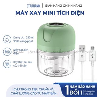 Máy Xay Mini Đa Năng Xay Thực Phẩm Tỏi Ớt Thịt Cối Xay Cầm Tay Sạc Điện Siêu Tiết Kiệm