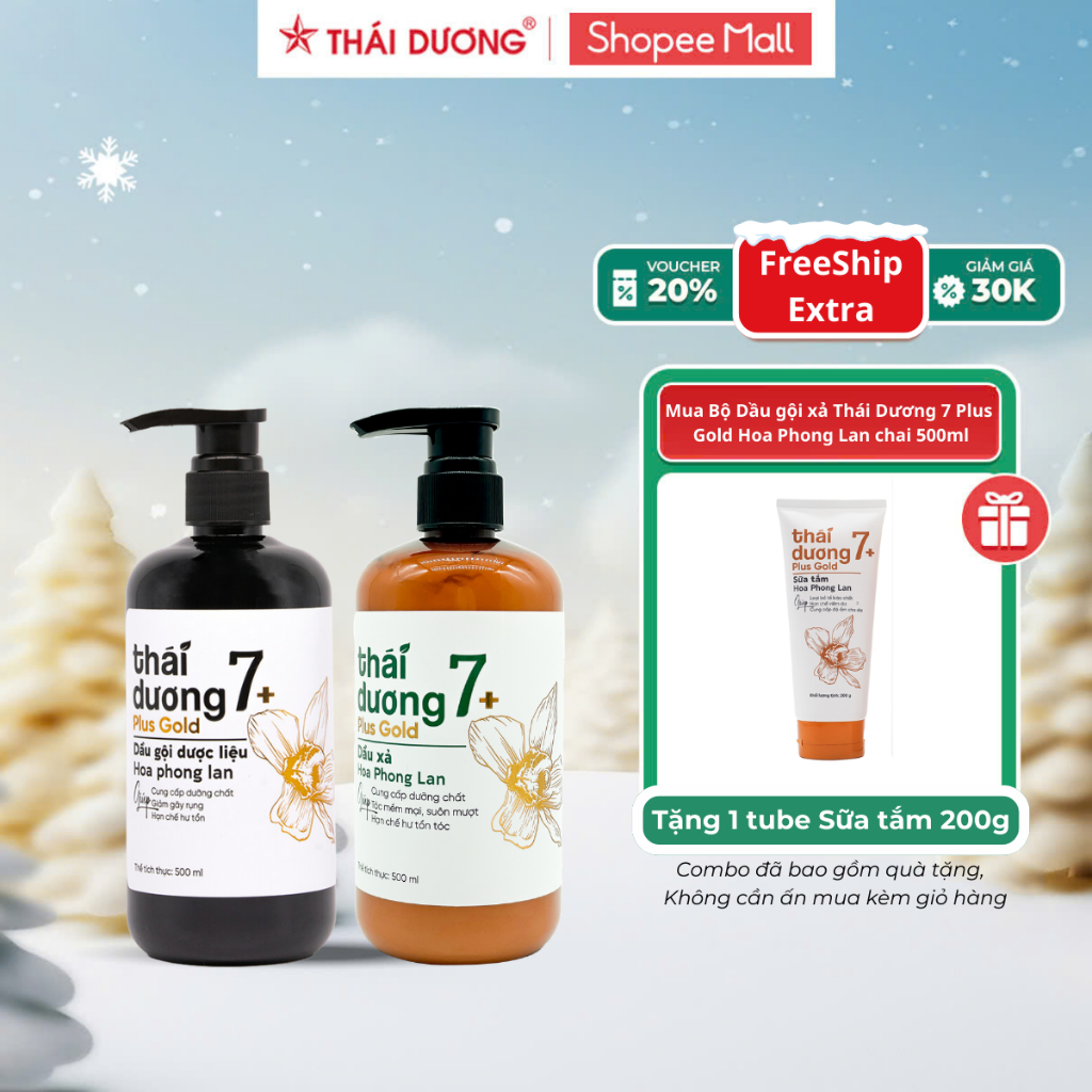 [MUA 2 TẶNG 1] Cặp Dầu gội & Dầu xả Thái Dương 7 Plus Gold 500ml tặng Dầu gội hoặc dầu xả 7 Plus Gold 200g | BigBuy360 - bigbuy360.vn
