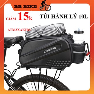 Túi đựng đồ Xe Đạp 10L, Túi hành lý yên sau Xe Đạp Thể Thao vân Carbon, Chống Nước, phản quang cảnh báo BB BIKE - BAG-03