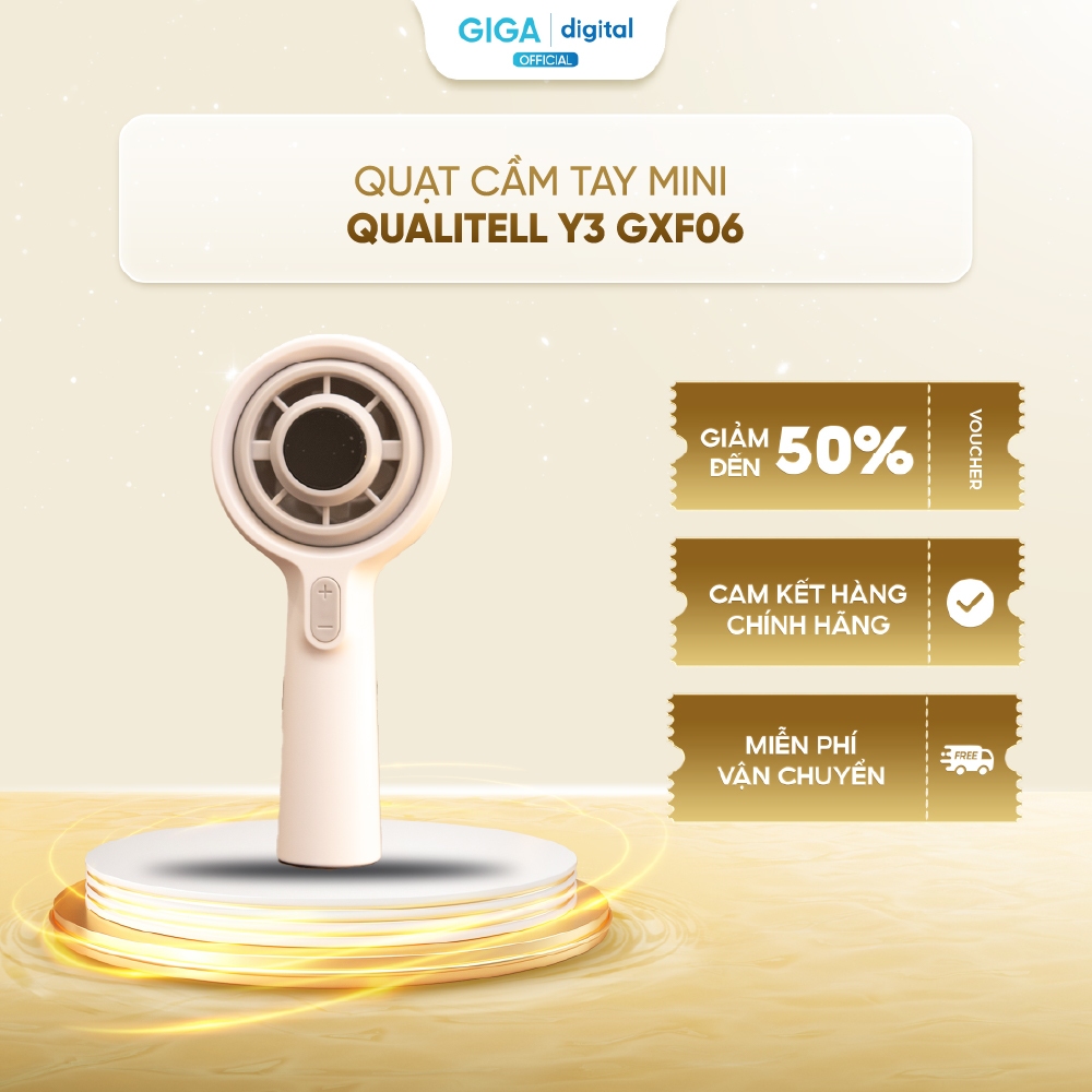 Quạt cầm tay mini Qualitell Y3 GXF06 3000mAh