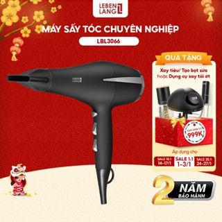 Máy sấy tóc 2 chiều nóng lạnh Lebenlang LBL3066, 2400W, 2 đầu sấy cùng công nghệ ion chống xơ rối, BH 2 năm - chính hãng