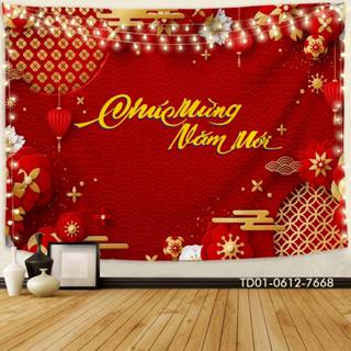  tranh vải treo tường  backdrop TẾT Nguyên đán tết Bình an tết Việt. 