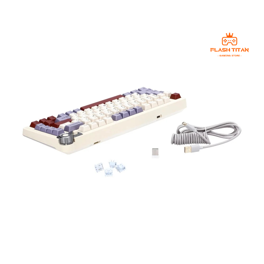 Bàn phím cơ không dây AULA AU75 - 3 mode kết nối tiện lợi - LED RGB nhiều chế độ - Hỗ trợ hotswap | BigBuy360 - bigbuy360.vn