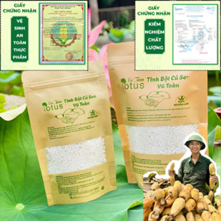 Tinh Bột Củ Sen Vũ Toàn Nguyên Chất - Tinh bột được làm hoàn toàn từ Củ Sen tươi trồng tại vườn.