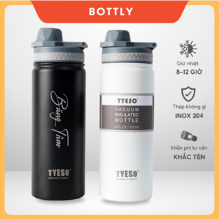 Bình giữ nhiệt Tyeso chính hãng khắc tên 530ml-710ml, inox 304, kiểu dáng thể thao | TS-8709B
