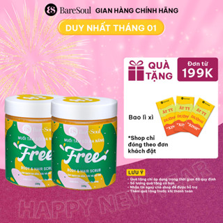Combo 2 Muối tắm gội tẩy tế bào chết tẩy tế bào chết da đầu, tóc BareSoul FREE Hair Scrub 330g x2
