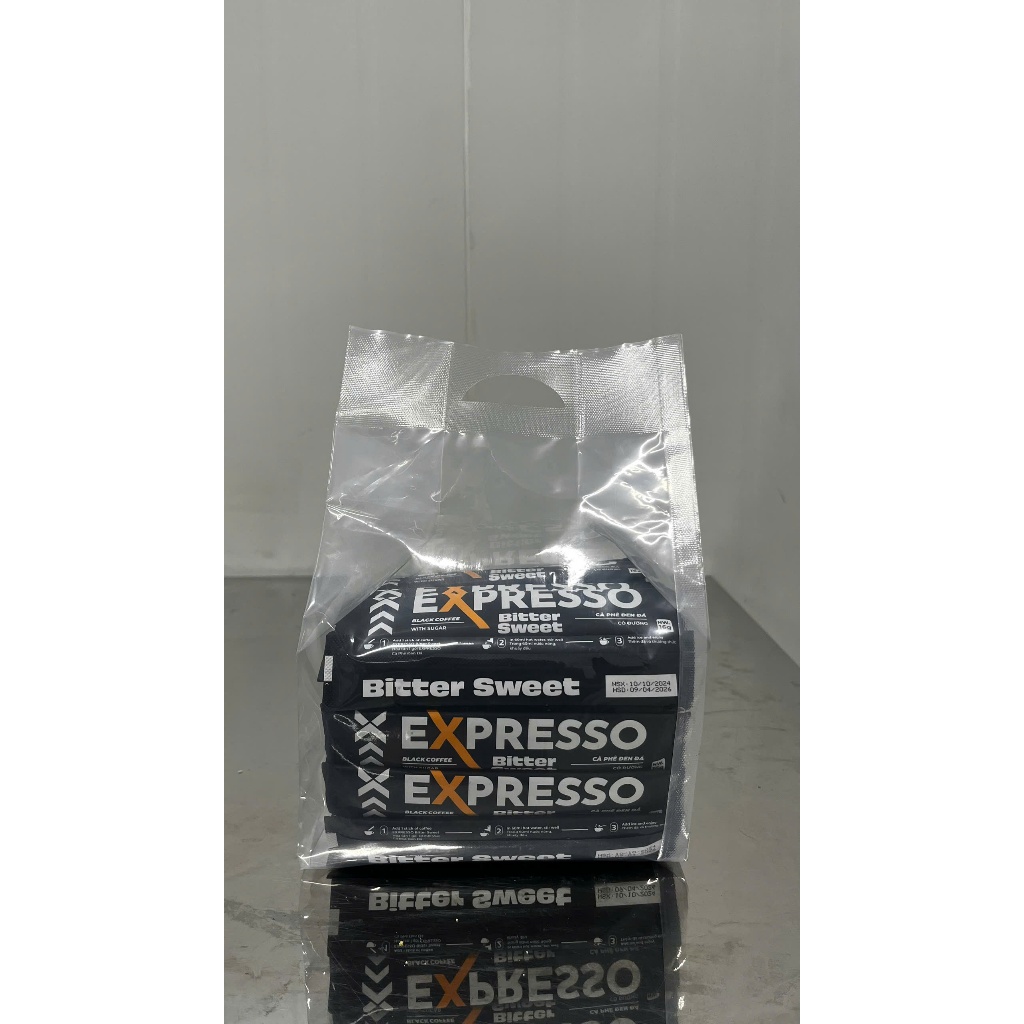 Túi Cà phê Expresso hòa tan đen đá Bitter Sweet (16g x 50 Gói)
