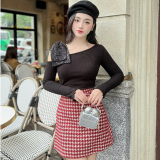  Áo len nữ phối nơ kim sa style hàn quốc A2523 Kymie 