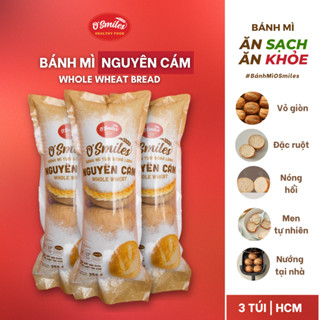 Combo 3 Bánh Mì Nguyên Cám Whole Wheat Đông Lạnh O'Smiles 350g/túi/5 ổ