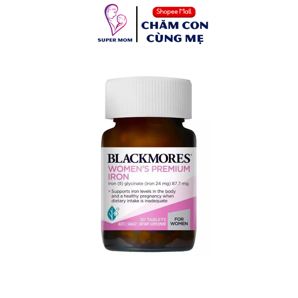 Viên Sắt Cho Bà Bầu Blackmores Pregnancy Iron Úc 30 Viên