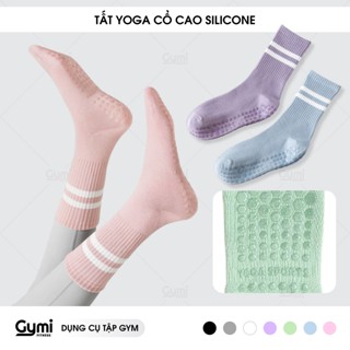 Vớ Tất Yoga Silicon Chống Trượt Cổ Cao Đủ Màu Phong Cách Trẻ Trung, Năng Động