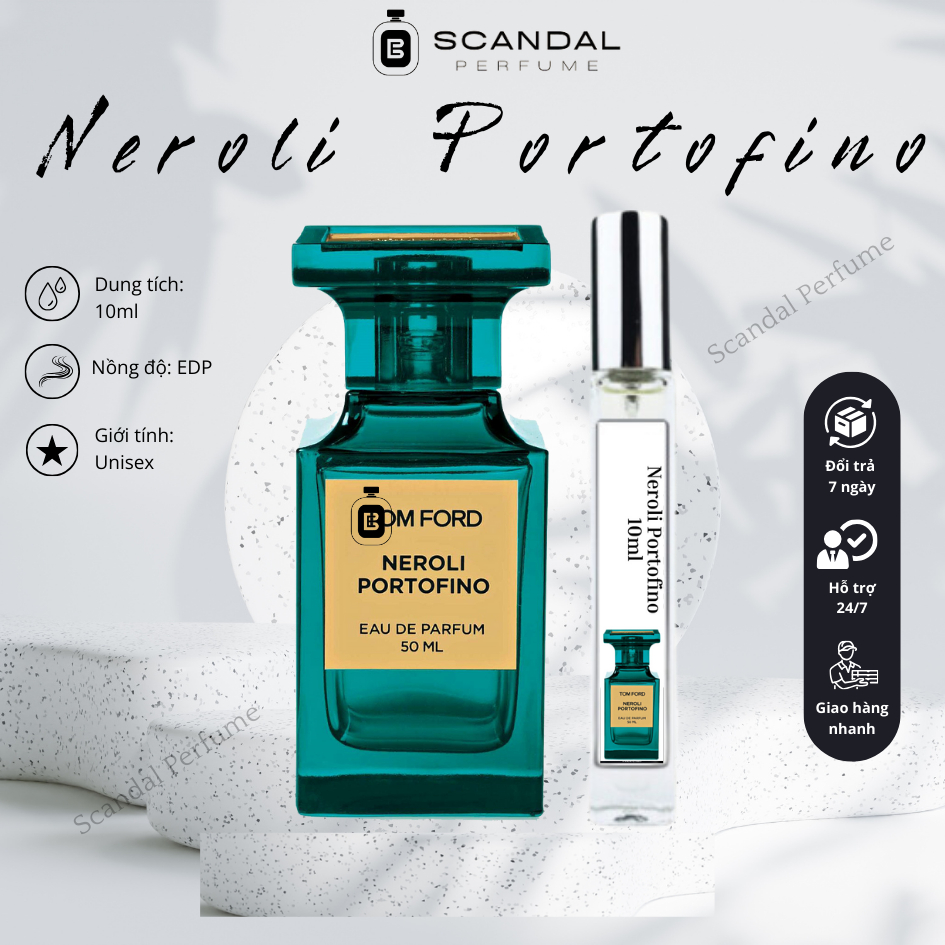 Nước hoa unisex TF Neroli Portofino chiết 10ml hướng da thuộc mạnh mẽ, quyền lực ESTARA