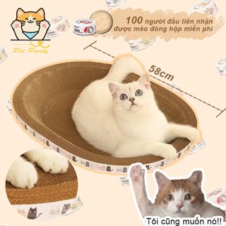 Bảng cào mèo Bảng cào cực lớn, Bảng cào mèo đi kèm đồ ăn nhẹ đóng hộp cho mèo.  LGP0083