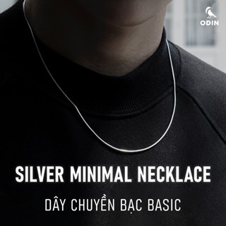 Dây chuyền ODIN Silk V8 Bạc S925 dạng lụa mềm mại, form tăm chỉ sợi mì tròn - Tặng kèm set box ODIN & Nước rửa bạc