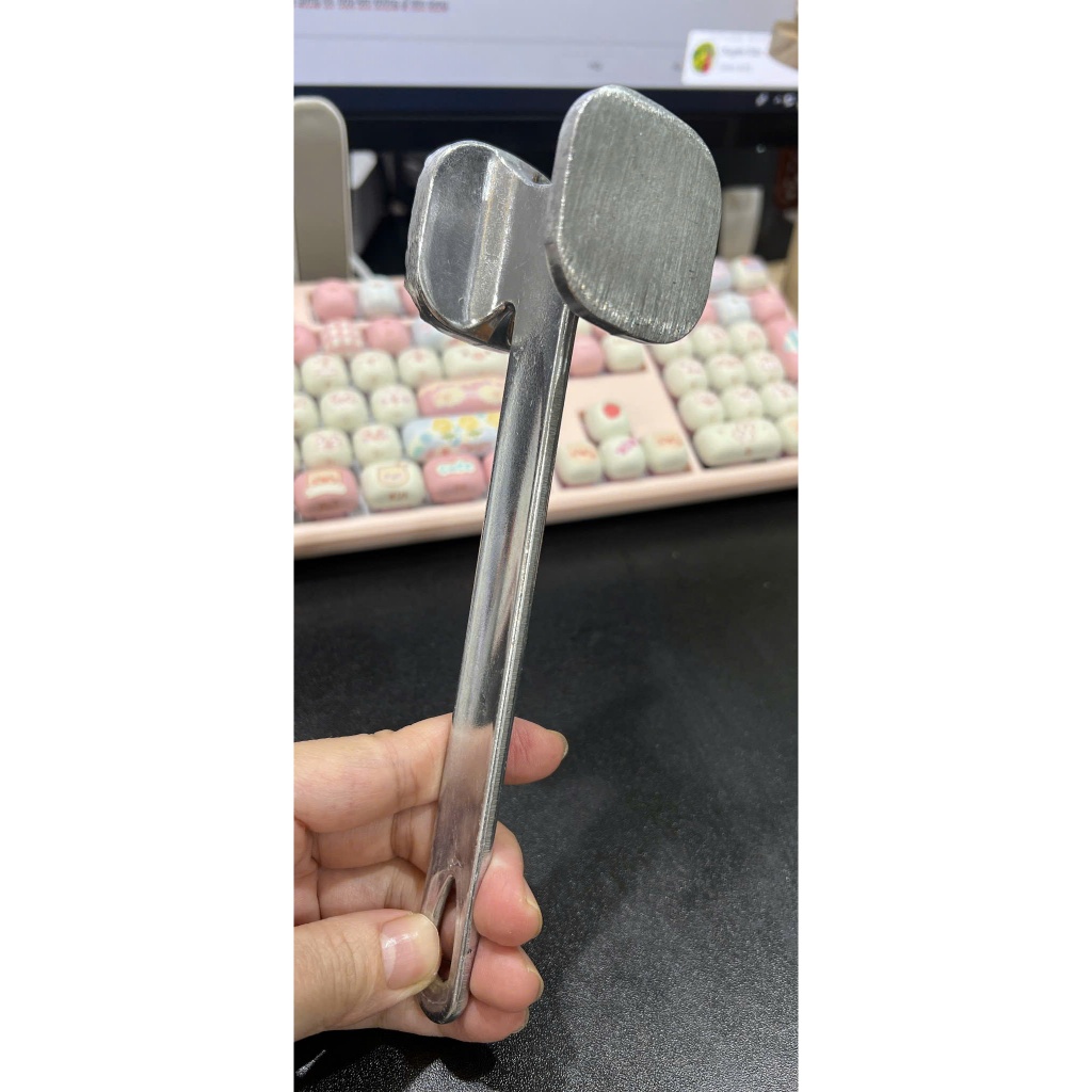 Búa Đập Gừng Tỏi, Búa Hai Đầu Giã Gừng Tỏi, Bùa Đập Thịt INOX, Bùa Đập Đá Cán Dài, Búa Đập Thực Phẩm
