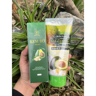  Combo sữa rửa mặt bơ + kem bơ cấy trắng nano Olic chính hãng 