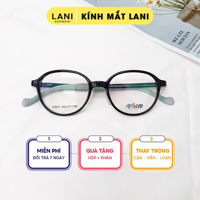 Gọng kính LANI dáng tròn nhỏ nhựa mềm chịu va đập 23021 - Lắp mắt cận có độ theo yêu cầu