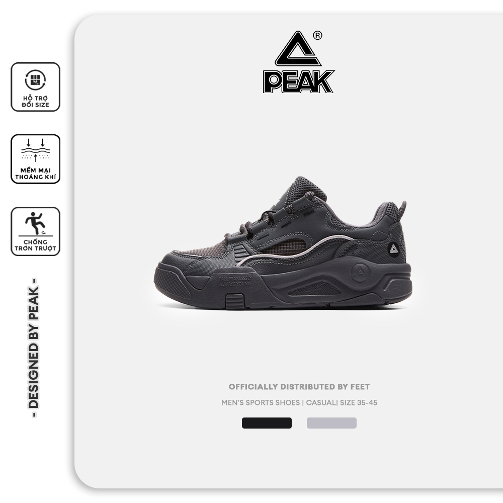 Giày thể thao Nam Nữ CHÍNH HÃNG PEAK Casual mềm mại, êm ái, chống trơn trượt,  - FEET.VN