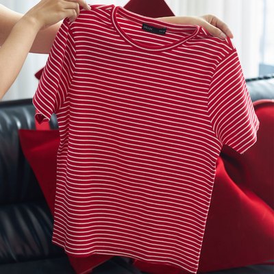 Áo thun nữ kẻ ngang basic tay ngắn cổ tròn GILLEE vải cotton co giãn nhẹ nhiều màu mặc đi chơi, đi học cực xinh FAT073