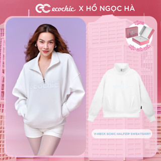Áo Sweater ECOCHIC HALFZIP SWEATSHIRT Chất Liệu Cao Cấp BST Timeless Essentials Nam Nữ Unisex B088