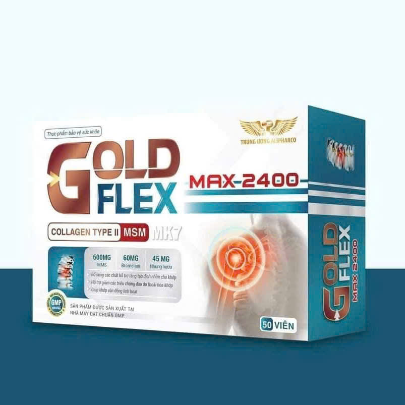 GOLD FLEX MAX 2400 Viên uống giúp bổ khớp, tăng tiết dịch Khớp, giảm đau khớp, thoái hóa khớp, phục 